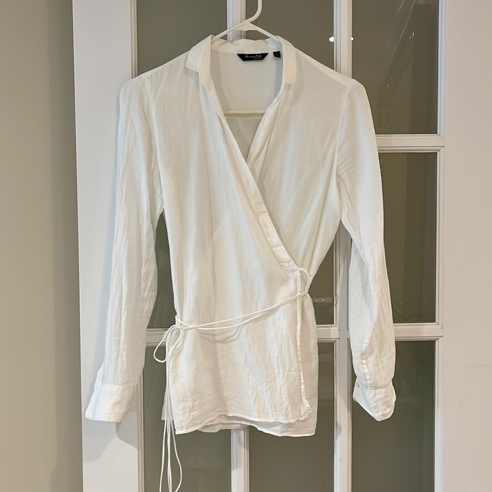 Massimo Dutti white cotton shirt